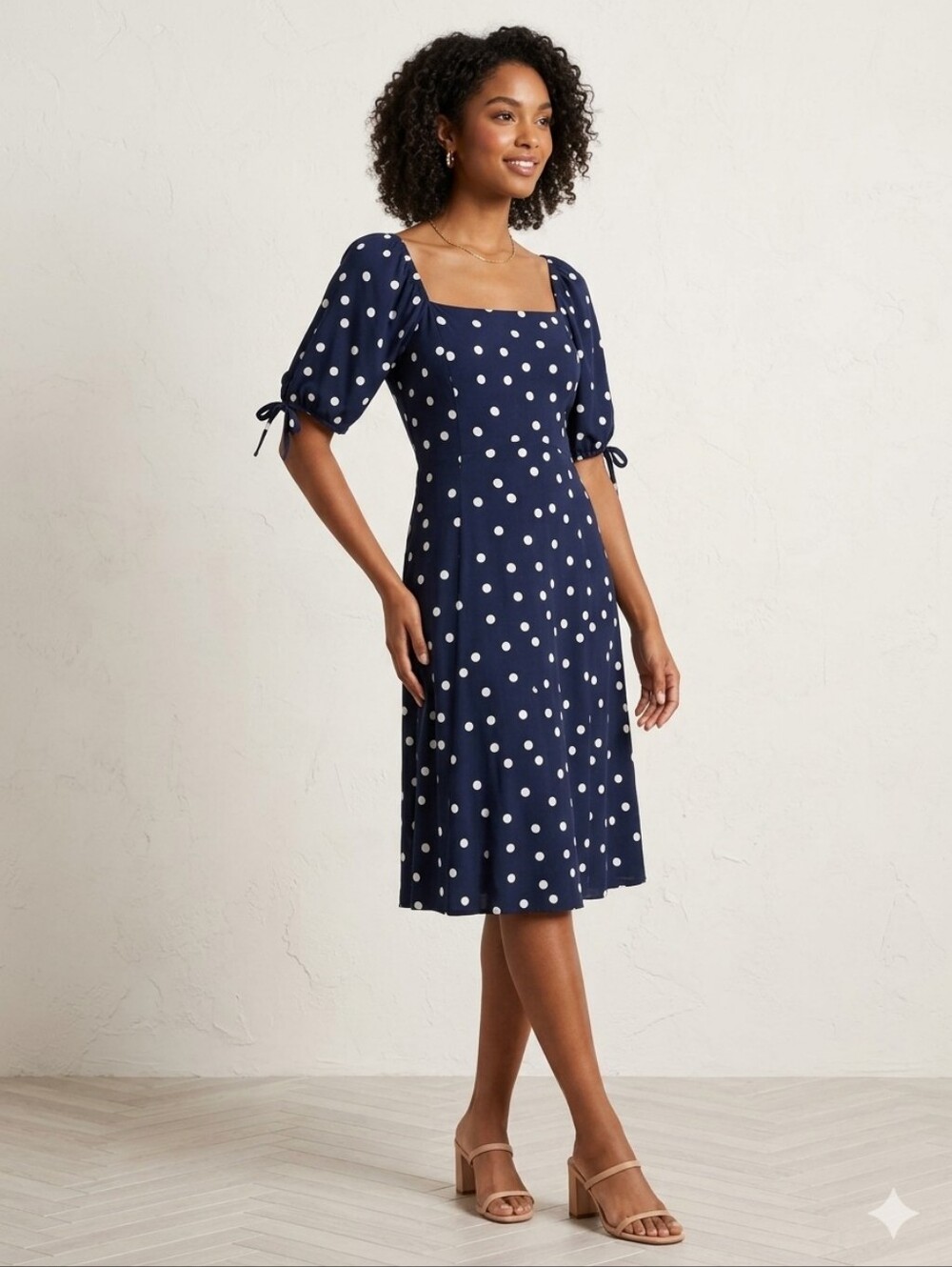 Tommy Hilfiger Navy Polka Dot Dress